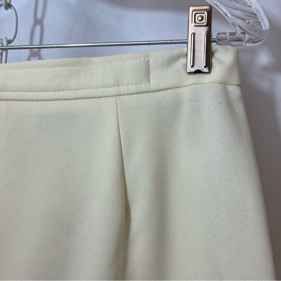 NWT Vintage Country Suburbans Ivory White Knee Length A-Line Back Slit Skirt - Picture 5 of 16